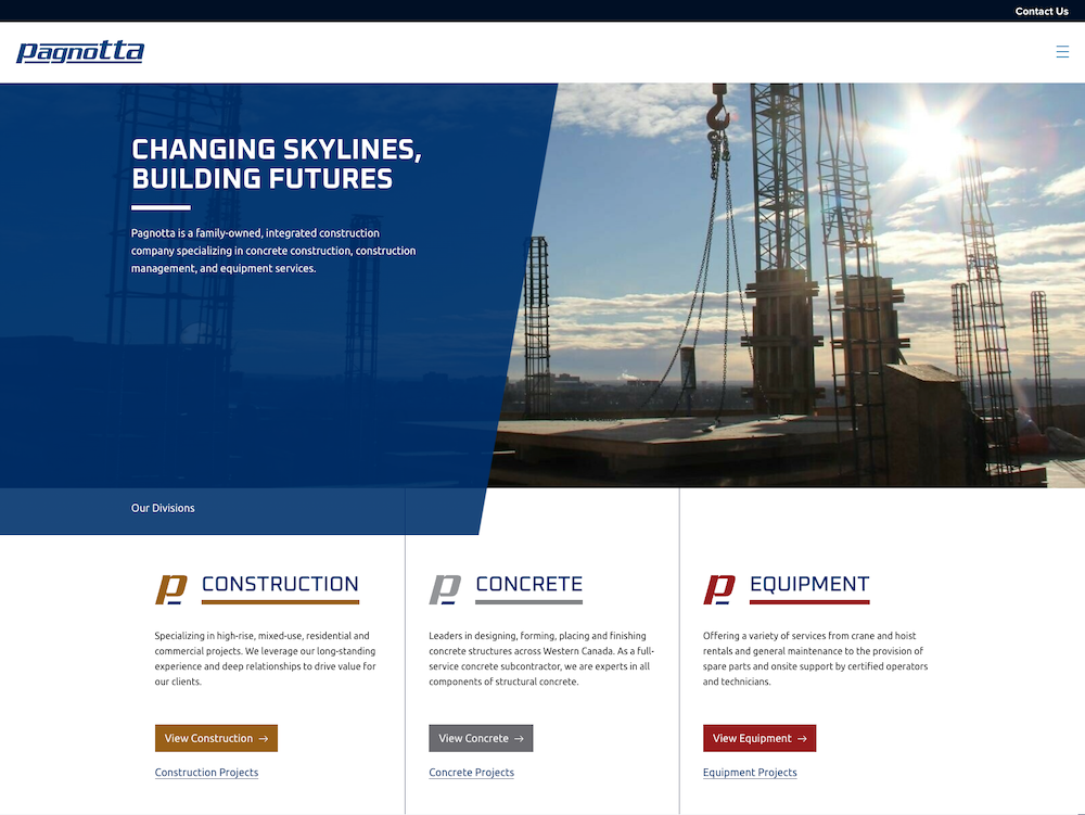 Pagnotta website screenshot